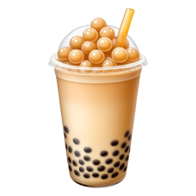 Bubble tea with tapioca pearls sticker