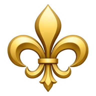 Flor de lis dourada sticker