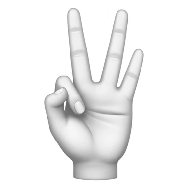 Solid White color Shh finger and hand emoji sticker