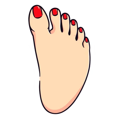 foot with painted nails sticker