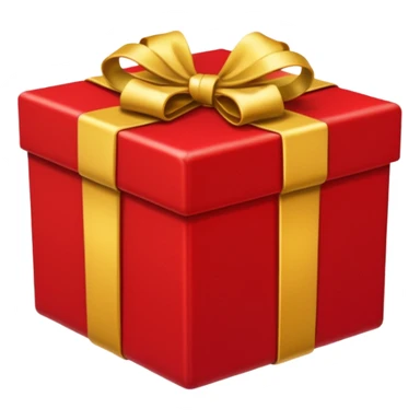 rococó caja de regalo rojo con dorado sticker