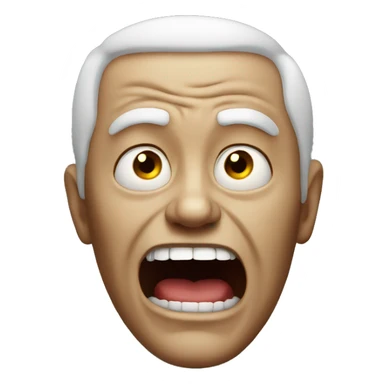 Scary man with mouth open sticker