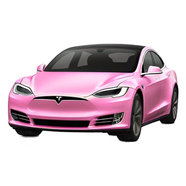 Pink Tesla  sticker