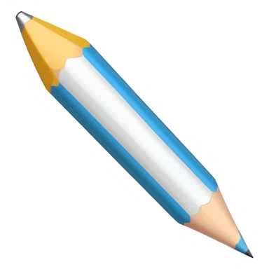 white colored pencil with a sharp tip sticker