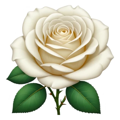 Rose blanche sticker