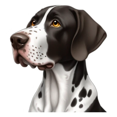 black & white german shorthair pointer sticker