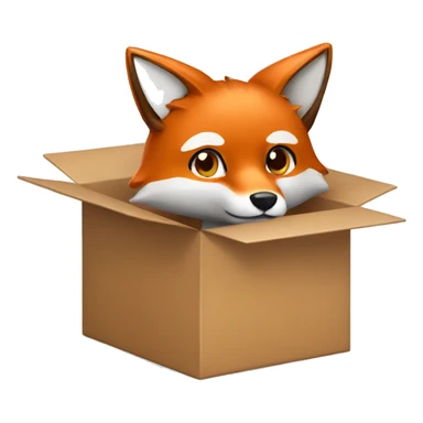 fox in box sticker