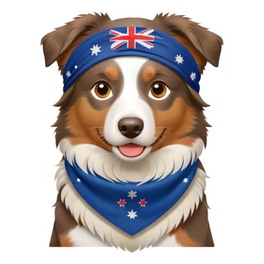 Australian shepherd with bandana sticker