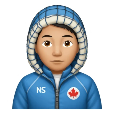 Inuit with nets jacket sticker