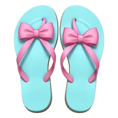 White Flip Flops With Pink Bows sticker