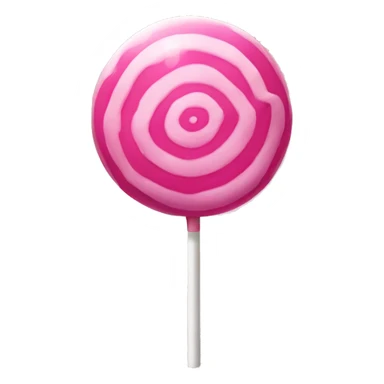 a pink, spherical and slightly transparent lollipop, just the object itself sticker