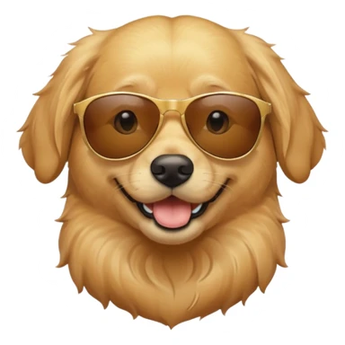 Golden retriever with sunglasses  sticker