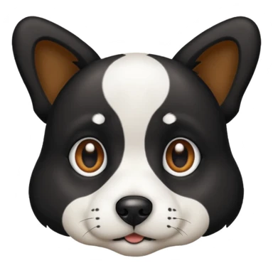 black and white dog spotted sticker