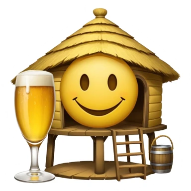 Ein lachender Smilie mit Bierglas und Gamsbart Hut sticker
