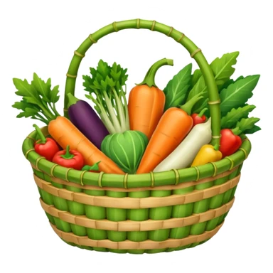  bamboo-basket vegetable sticker