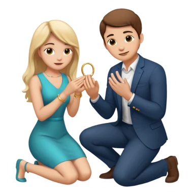 Kneeling to propose sticker
