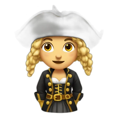 pirate lady sticker
