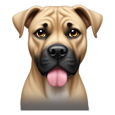 Black bull mastiff x American staffy sticker