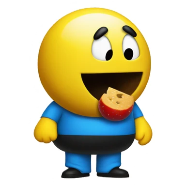 Pac-Man eating Charlie Brown sticker