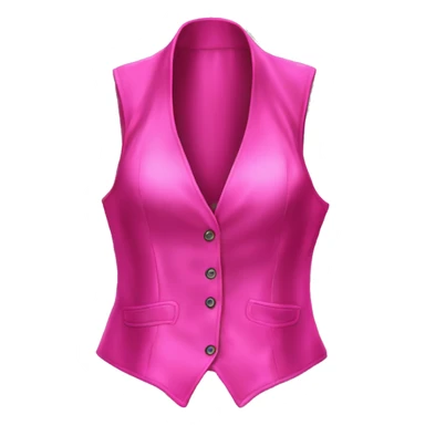 Realistic isolated hot pink silk fashion hater top vest. sticker