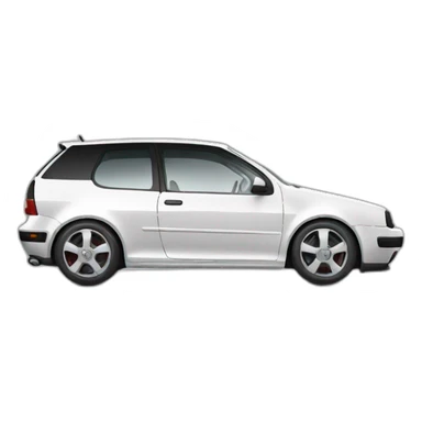 white volkswagen golf mk4 sticker
