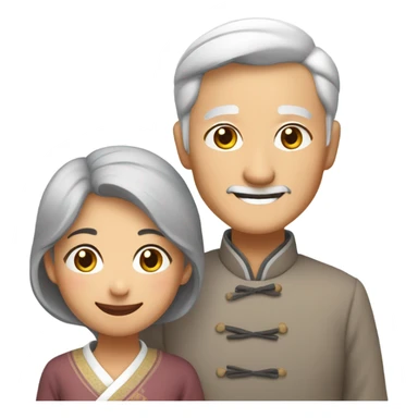 Asian grandparents sticker