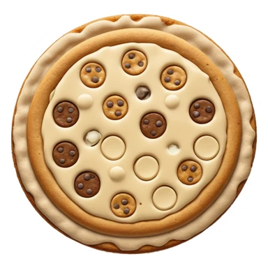 White chocolate chip chips ahoy cookie no face less pizza shaped sticker