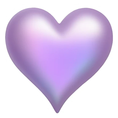 pastel lilac-colored iridescent heart sticker