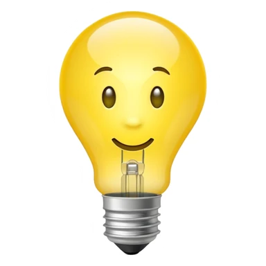 Simple flat emoji of a bright yellow light bulb symbolizing a positive idea, with a green check mark next to it. Clean, modern, minimal design. No text, no 3D, no shadows. White or transparent background.. sticker