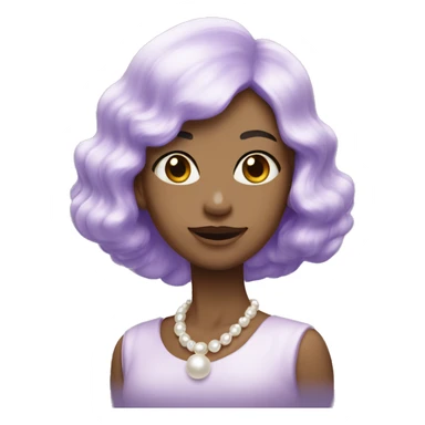 Pearl in lavender oyster sticker