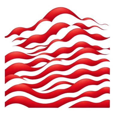 Red wave emoji sticker
