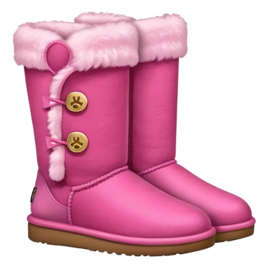 Cute pink ugs sticker