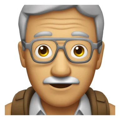 Viejo calvo con ojeras sticker