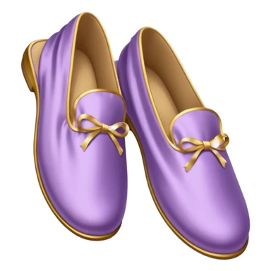 Light purple silk slippers and robe sticker