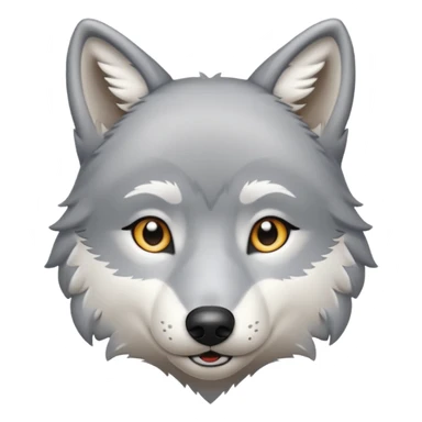 cute gray wolf dressed in a white dishdasha sticker
