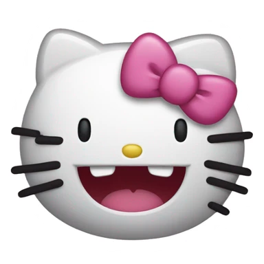 Hello kitty smiling sticker