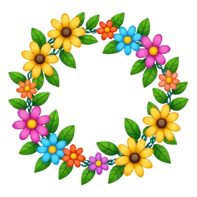 two flower garlands next to each other sticker