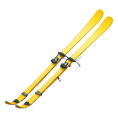 skis with ski poles in snow sticker