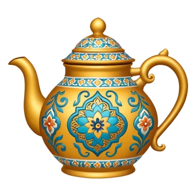 moroccan style ornamented teapot sticker