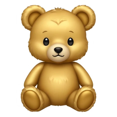 gold tedy bear sticker