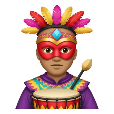 Masked Festival Drummer man sticker