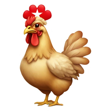 chicken with the color of flag turkey sticker