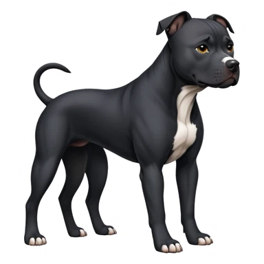 black pitbull dog sticker