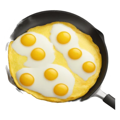 Omelette in pan sticker