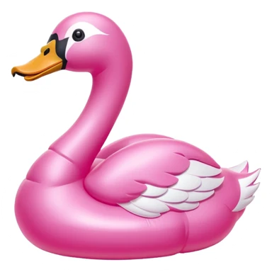 plastic pink swan inflatable  sticker