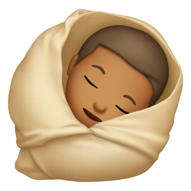 baby sleeping in a burrito sticker