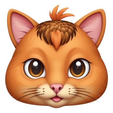 A shy but handsome turkey cat batting his long eyelashes and blushing sticker