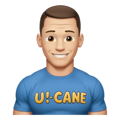 John cena emoji wearing t-shirt u cant c me sticker