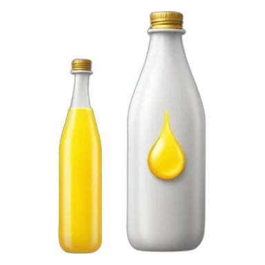 bottle of yellow liquid sticker