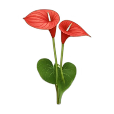 Anthurium waroqueanum sticker